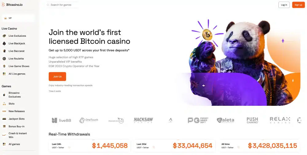 bitcasino homepage